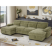 Textured Fabric Sofa Bed U Shape Corner - Hudson