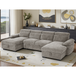 Textured Fabric Sofa Bed U Shape Corner - Hudson