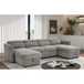 Textured Fabric Sofa Bed Corner U Shape - Capri