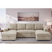 Textured Fabric Sofa Bed Corner U Shape - Como