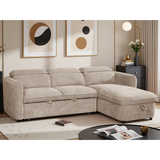 Textured Fabric Sofa Bed Corner Universal - Capri