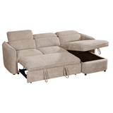 Textured Fabric Sofa Bed Corner Universal - Capri