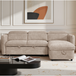 Textured Fabric Sofa Bed Corner Universal - Capri