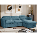 Textured Fabric Sofa Bed Corner Universal - Capri