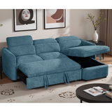 Textured Fabric Sofa Bed Corner Universal - Capri