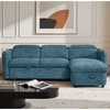 Textured Fabric Sofa Bed Corner Universal - Capri