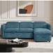 Textured Fabric Sofa Bed Corner Universal - Capri