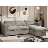Textured Fabric Sofa Bed Corner Universal - Capri