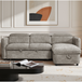 Textured Fabric Sofa Bed Corner Universal - Capri