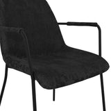 Textured Velvet Dining Chair With Arms in Set Of 2 - Carlo