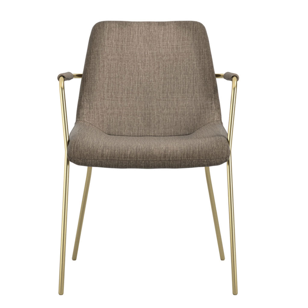 Textured Velvet Dining Chair With Arms in Set Of 2 - Carlo