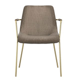 Textured Velvet Dining Chair With Arms in Set Of 2 - Carlo