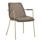Textured Velvet Dining Chair With Arms in Set Of 2 - Carlo