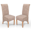 Tweed Fabric Dining Chairs in Set Of 2 - Krista