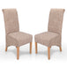 Tweed Fabric Dining Chairs in Set Of 2 - Krista