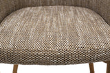 Tweed Fabric Dining Chairs in Set Of 2 With Natural Rubberwood Legs - Sidcup