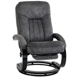 Velvet Recliner Armchair 68cm Wide With Retractable Footrest - Velmora