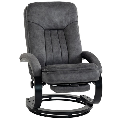 Velvet Recliner Armchair 68cm Wide With Retractable Footrest - Velmora