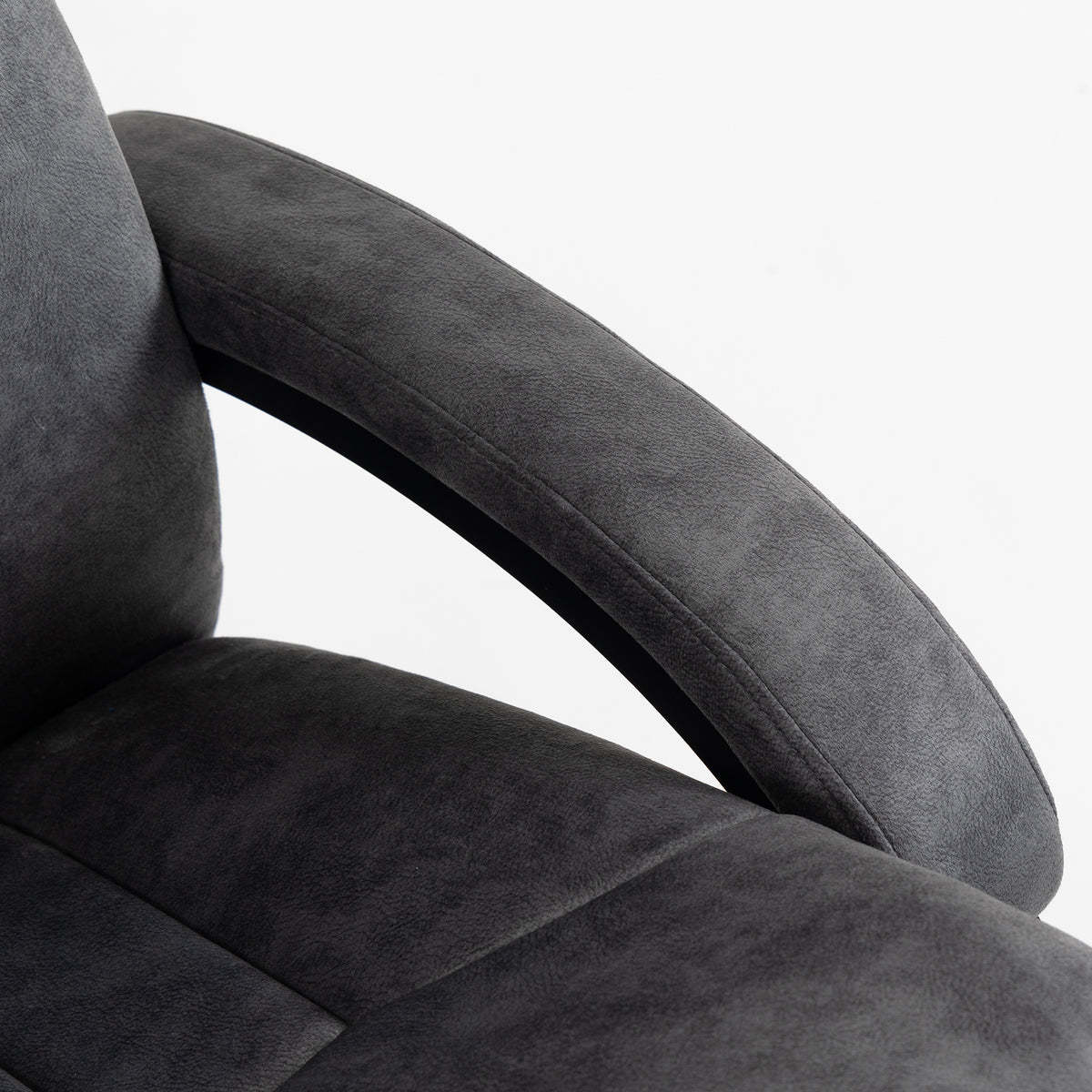 Velvet Recliner Armchair 68cm Wide With Retractable Footrest - Velmora