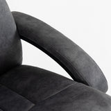 Velvet Recliner Armchair 68cm Wide With Retractable Footrest - Velmora