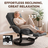 Velvet Recliner Armchair 68cm Wide With Retractable Footrest - Velmora