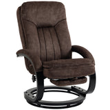 Velvet Recliner Armchair 68cm Wide With Retractable Footrest - Velmora