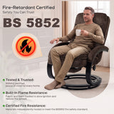 Velvet Recliner Armchair 68cm Wide With Retractable Footrest - Velmora