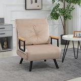 Velvet 1 Seater Sofa Bed 63cm Wide With 1 Pillow - Velmora