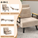 Velvet 1 Seater Sofa Bed 63cm Wide With 1 Pillow - Velmora