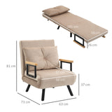 Velvet 1 Seater Sofa Bed 63cm Wide With 1 Pillow - Velmora