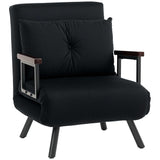 Velvet 1 Seater Sofa Bed 63cm Wide With 1 Pillow - Velmora