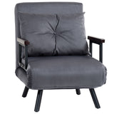 Velvet 1 Seater Sofa Bed 63cm Wide With 1 Pillow - Velmora
