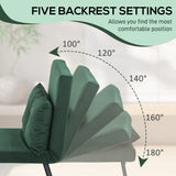 Velvet 1 Seater Sofa Bed 63cm Wide With 1 Pillow - Velmora