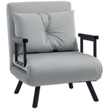 Velvet 1 Seater Sofa Bed 63cm Wide With 1 Pillow - Velmora