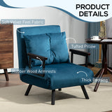 Velvet 1 Seater Sofa Bed 63cm Wide With 1 Pillow - Velmora