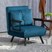 Velvet 1 Seater Sofa Bed 63cm Wide With 1 Pillow - Velmora