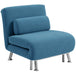 Velvet 1 Seater Sofa Bed 75cm Wide With 1 Pillow - Velmora