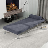 Velvet 1 Seater Sofa Bed 75cm Wide With 1 Pillow - Velmora