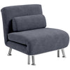 Velvet 1 Seater Sofa Bed 75cm Wide With 1 Pillow - Velmora