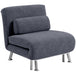 Velvet 1 Seater Sofa Bed 75cm Wide With 1 Pillow - Velmora