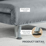 Velvet 1 Seater Sofa Bed 75cm Wide With 1 Pillow - Velmora