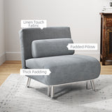 Velvet 1 Seater Sofa Bed 75cm Wide With 1 Pillow - Velmora