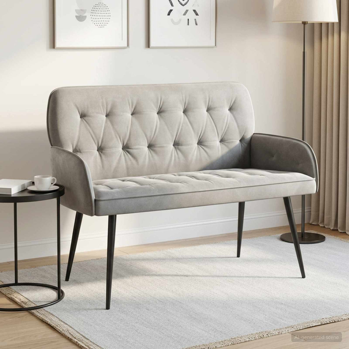 Velvet 2 Seater Sofa 115cm Wide - Vantage Home