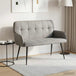 Velvet 2 Seater Sofa 115cm Wide With Metal Legs - Vantage Home