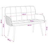 Velvet 2 Seater Sofa 115cm Wide With Metal Legs - Vantage Home