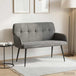 Velvet 2 Seater Sofa 115cm Wide With Metal Legs - Vantage Home
