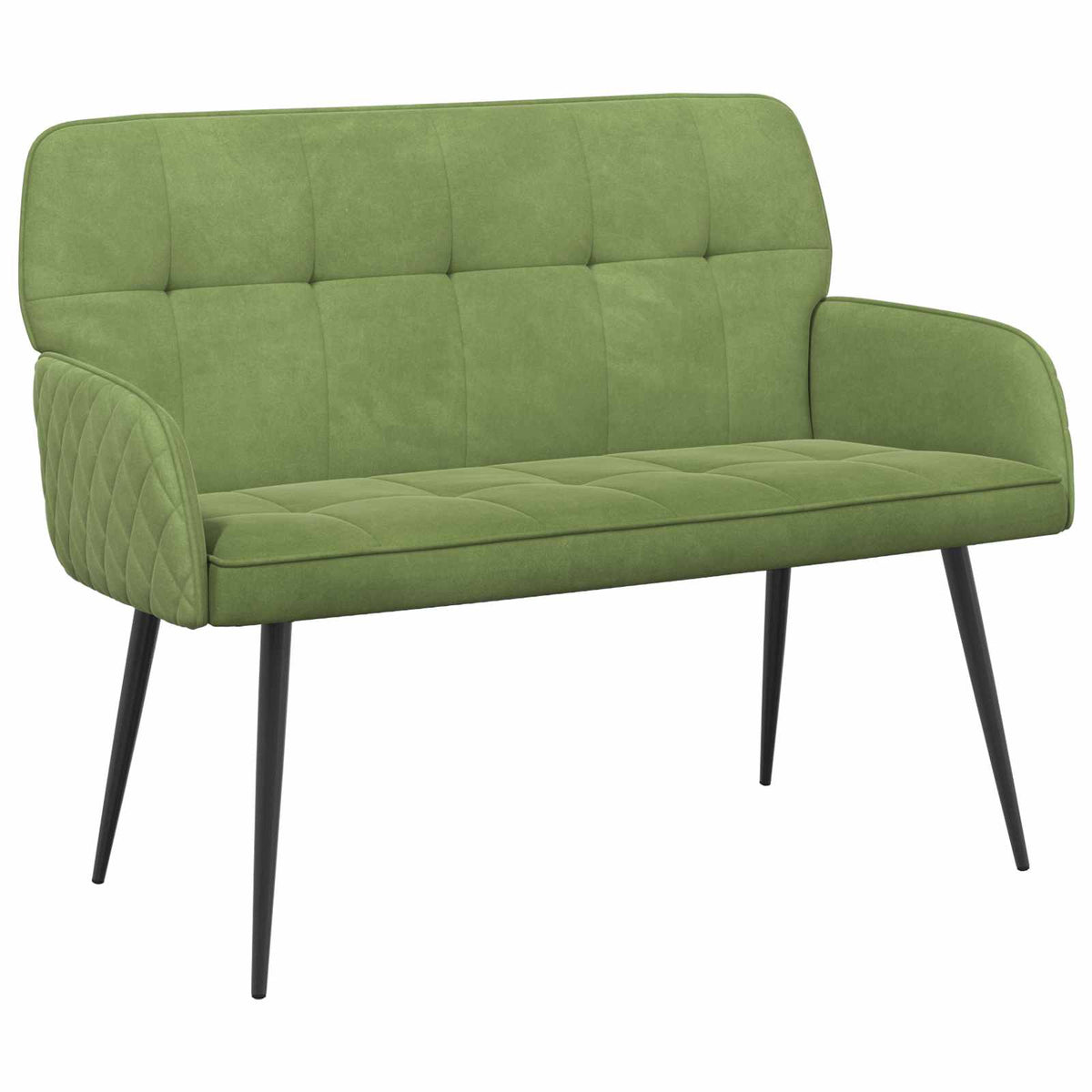 Velvet 2 Seater Sofa 115cm Wide With Metal Legs - Vantage Home