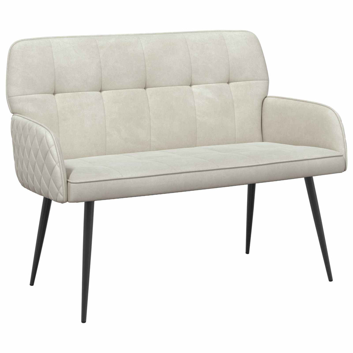 Velvet 2 Seater Sofa 115cm Wide With Metal Legs - Vantage Home