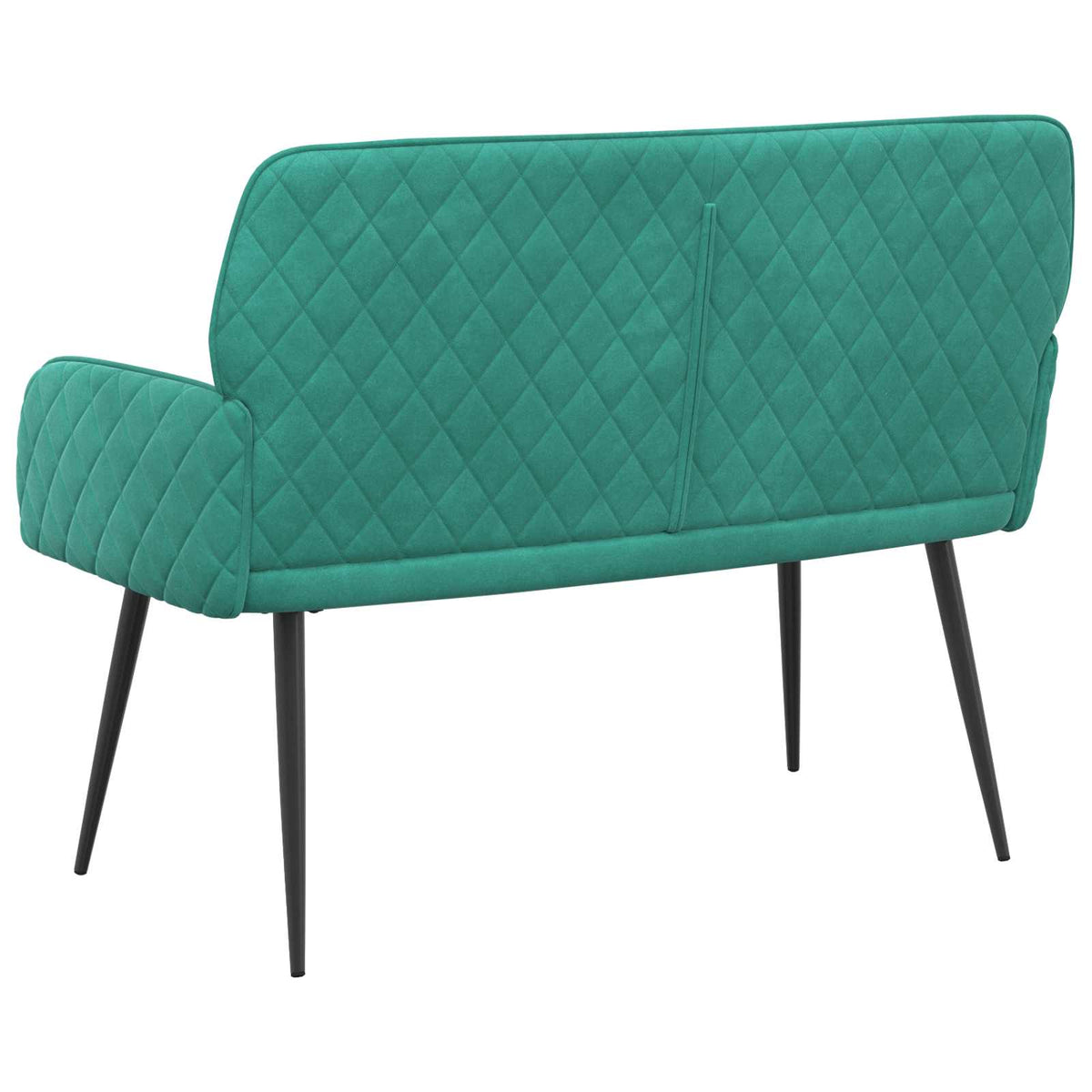 Velvet 2 Seater Sofa 115cm Wide With Metal Legs - Vantage Home