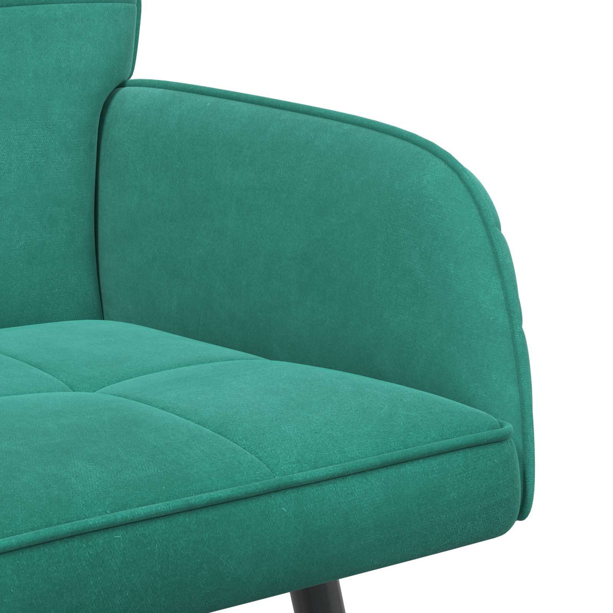 Velvet 2 Seater Sofa 115cm Wide With Metal Legs - Vantage Home